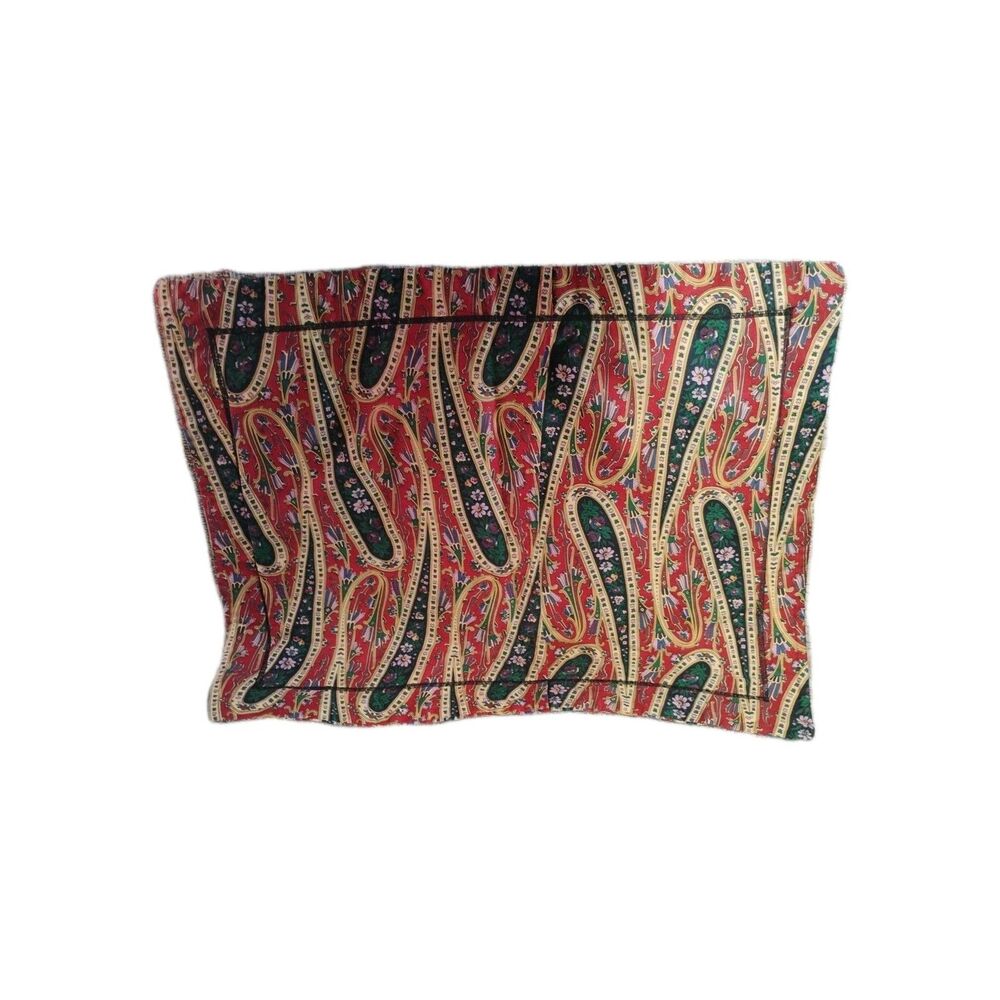Crown Crafts Royal Sateen By Kitan Standard Sham Paisley Red Floral Valemeray
